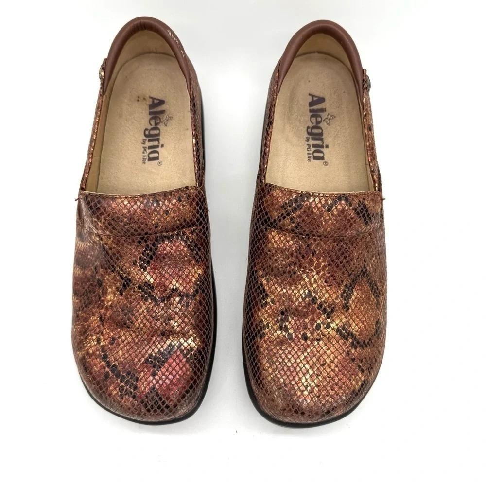 Alegria clogs Keli PRO Riches bronze copper snake size 9